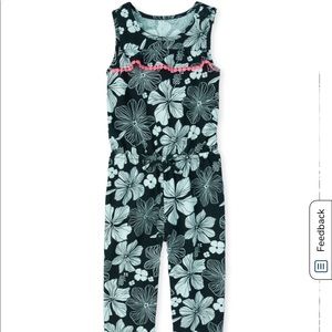 Toddler Girls Floral Jumpsuit